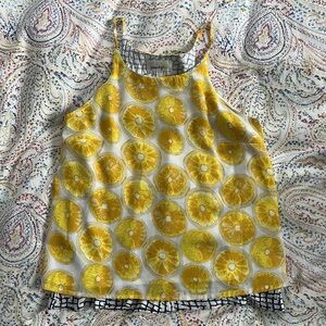 VGUC Porridge lemon layered tank top